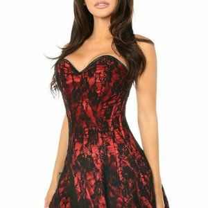 Lavish Red Lace Corset Dress